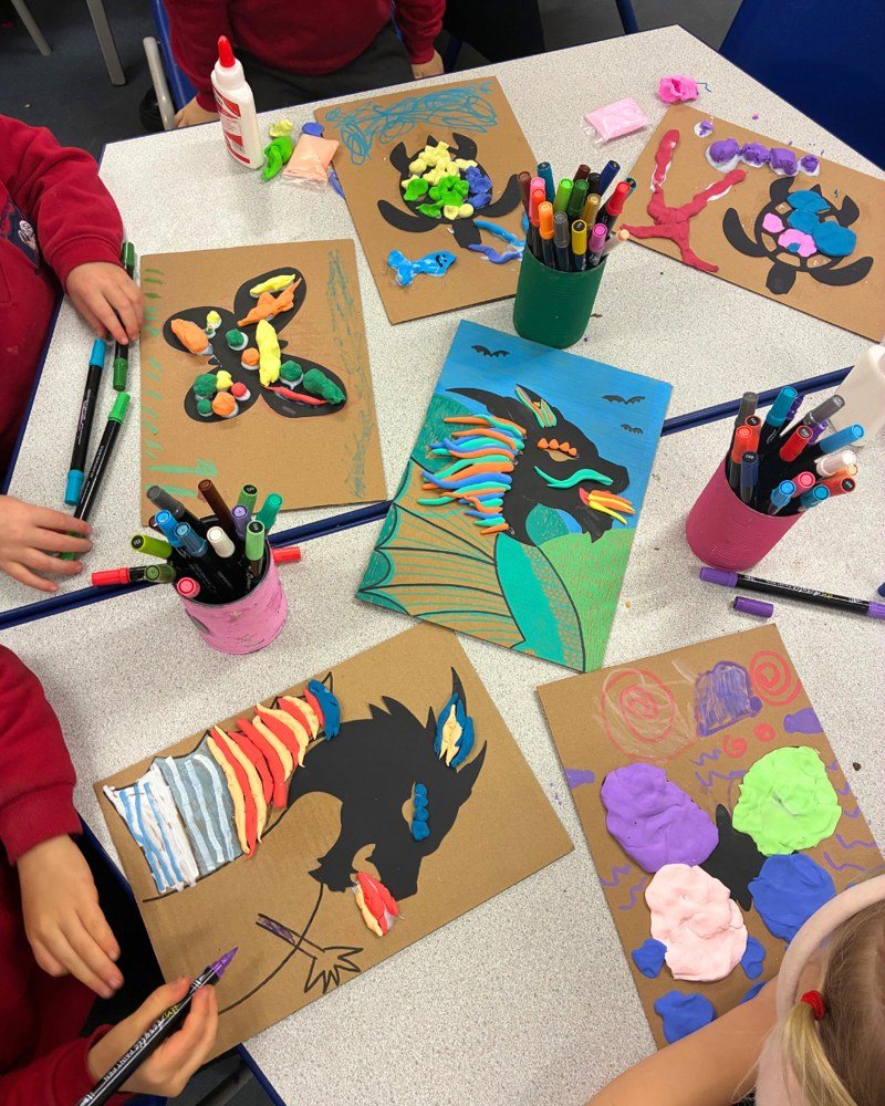 Children's clay creations